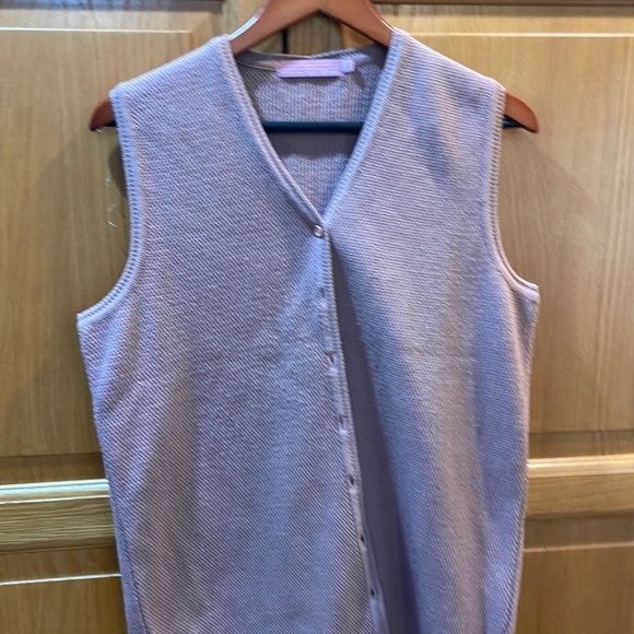 Vintage Lavender/rose Knit Sweater Vest - Picture 1 of 4